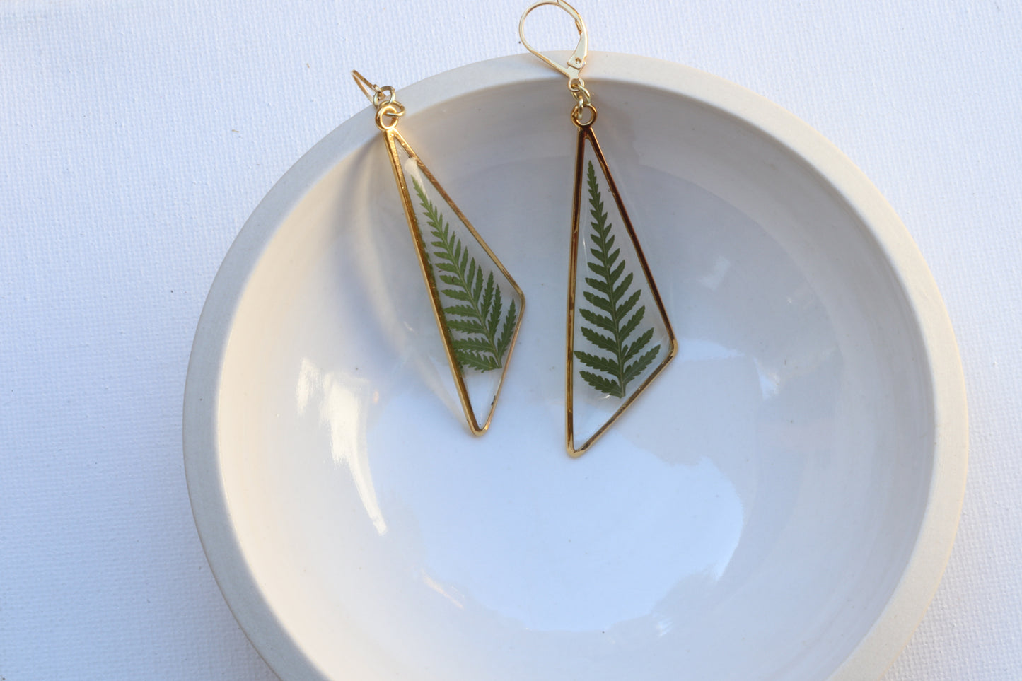 Fern Oblong Triangle Earrings