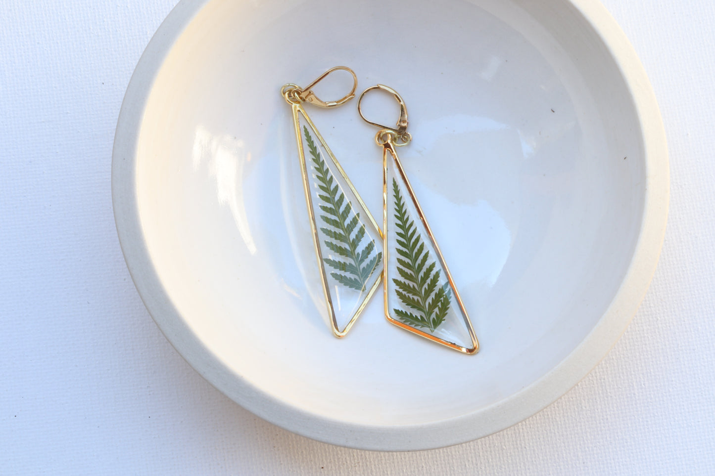 Fern Oblong Triangle Earrings