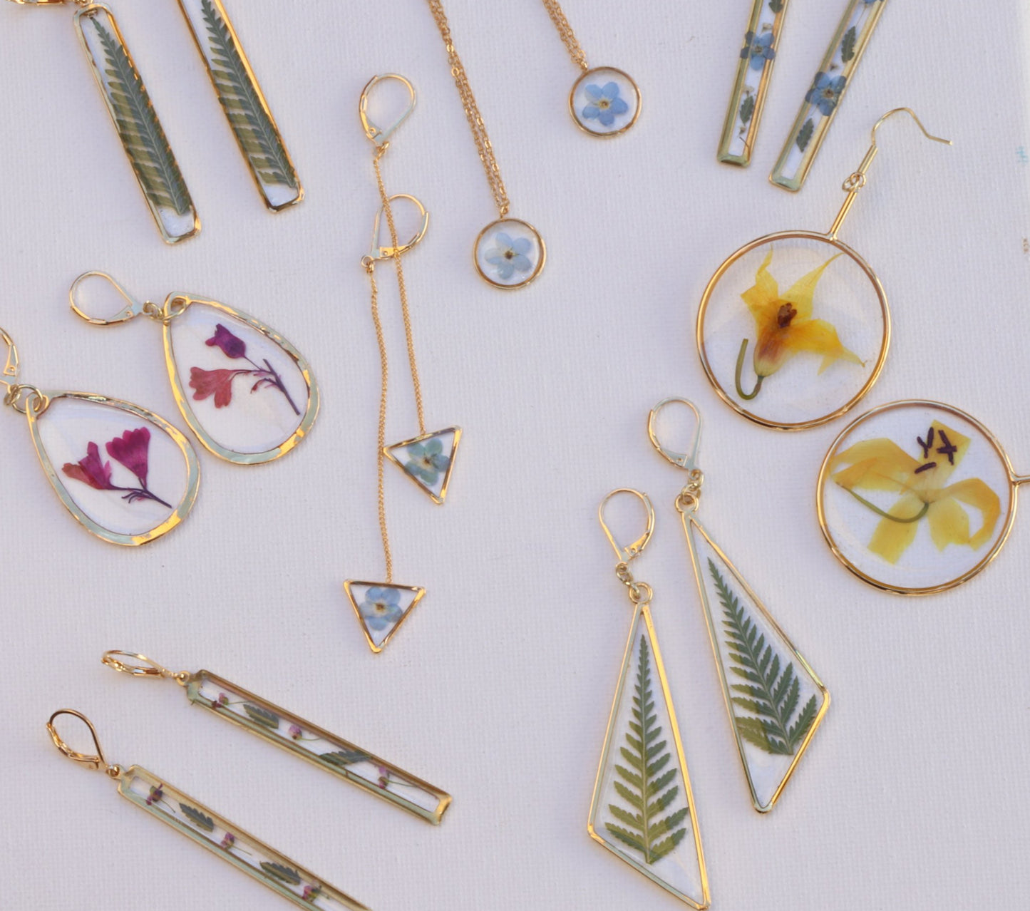 Fern Oblong Triangle Earrings