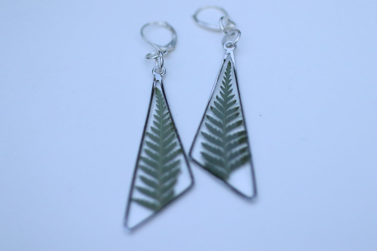 Fern Oblong Triangle Earrings