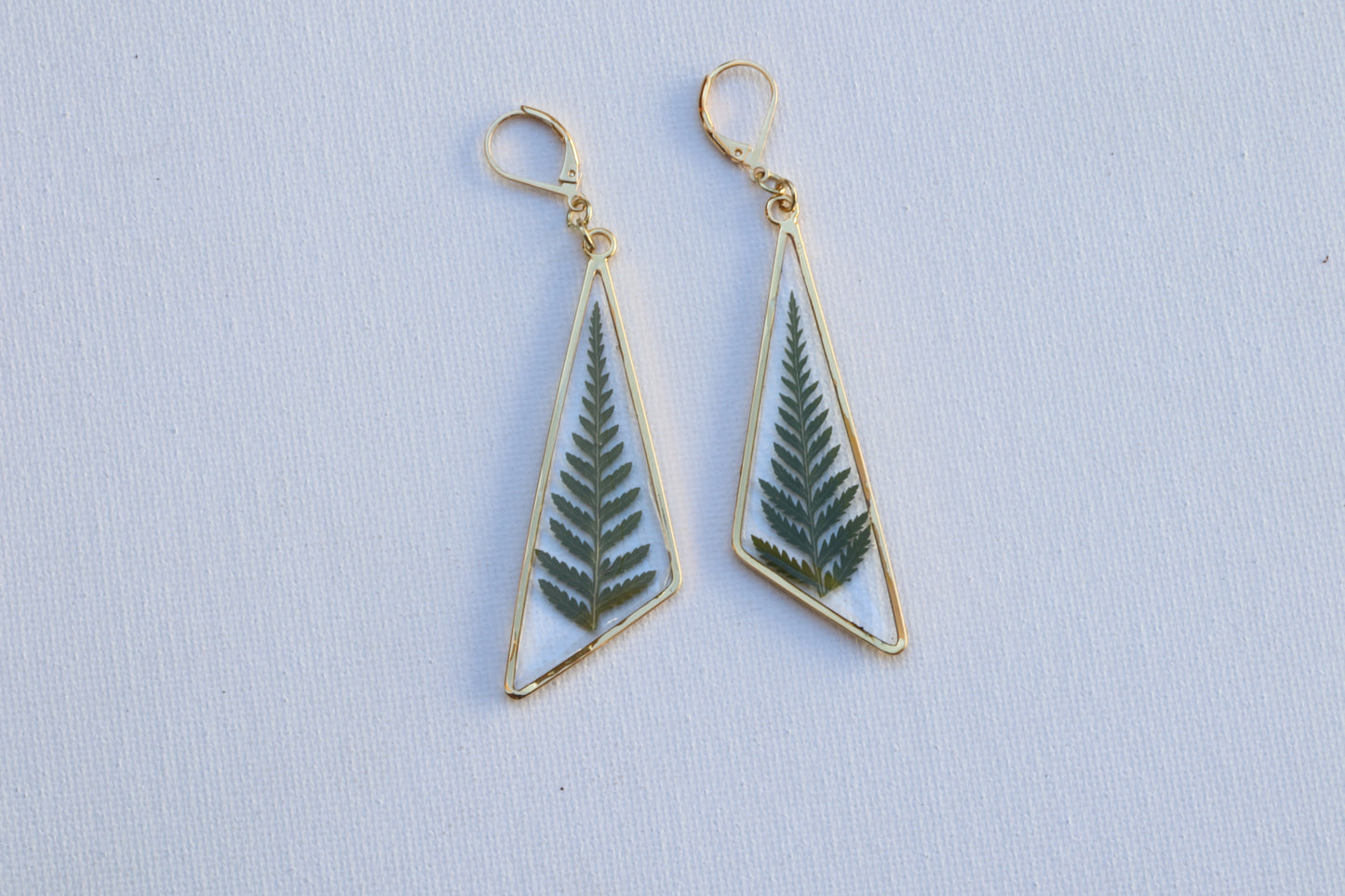 Fern Oblong Triangle Earrings