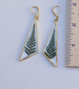 Fern Oblong Triangle Earrings