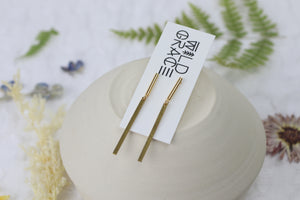 Minimal Gold Bar & Line Studs - Gold plated and brass