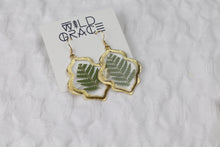 Load image into Gallery viewer, Fern Ornate Gold Plated Dangle Earrings

