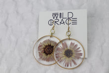 Load image into Gallery viewer, Strawberry Blonde Calendula Flower Botanical Earrings
