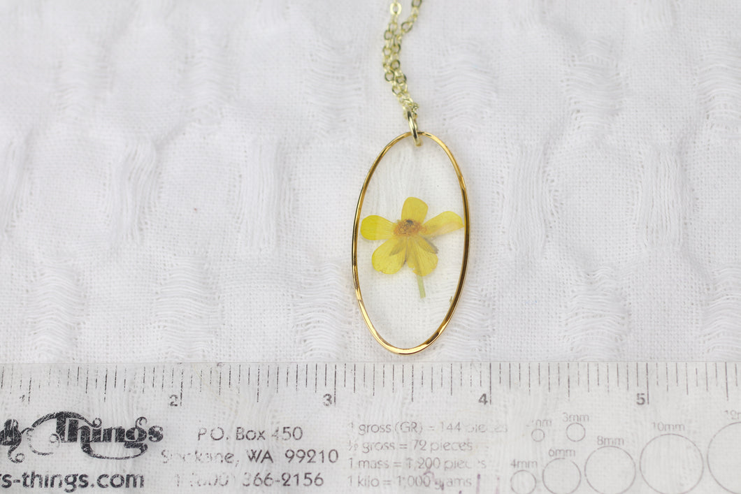 Buttercup Oval Gold Plated Necklace