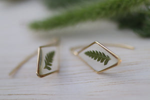 Fern Diamond Shaped Earrings