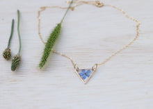 Load image into Gallery viewer, Forget me not triangle necklace
